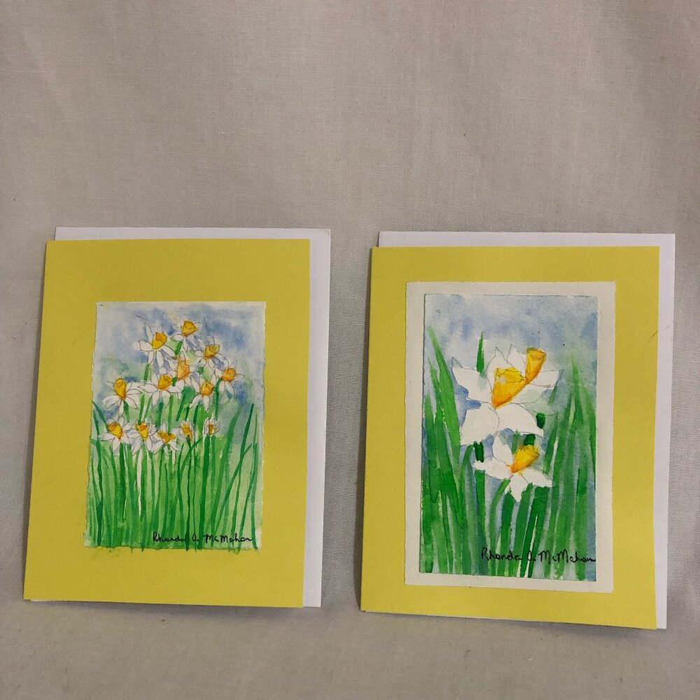 Watercolor Daffodils Cards with Envelopes